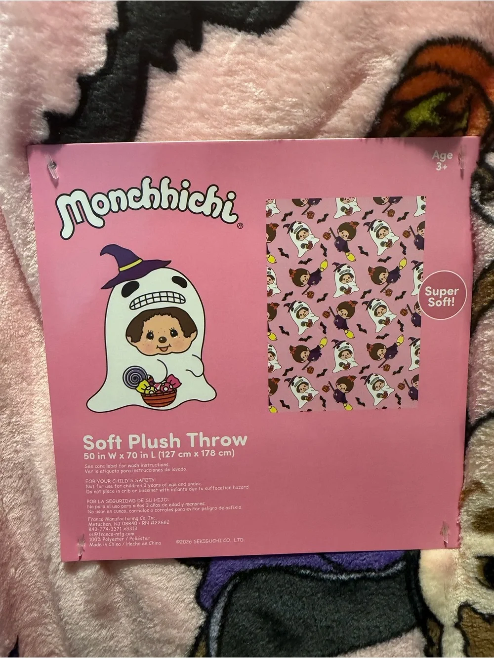 Monchhichi Halloween blanket